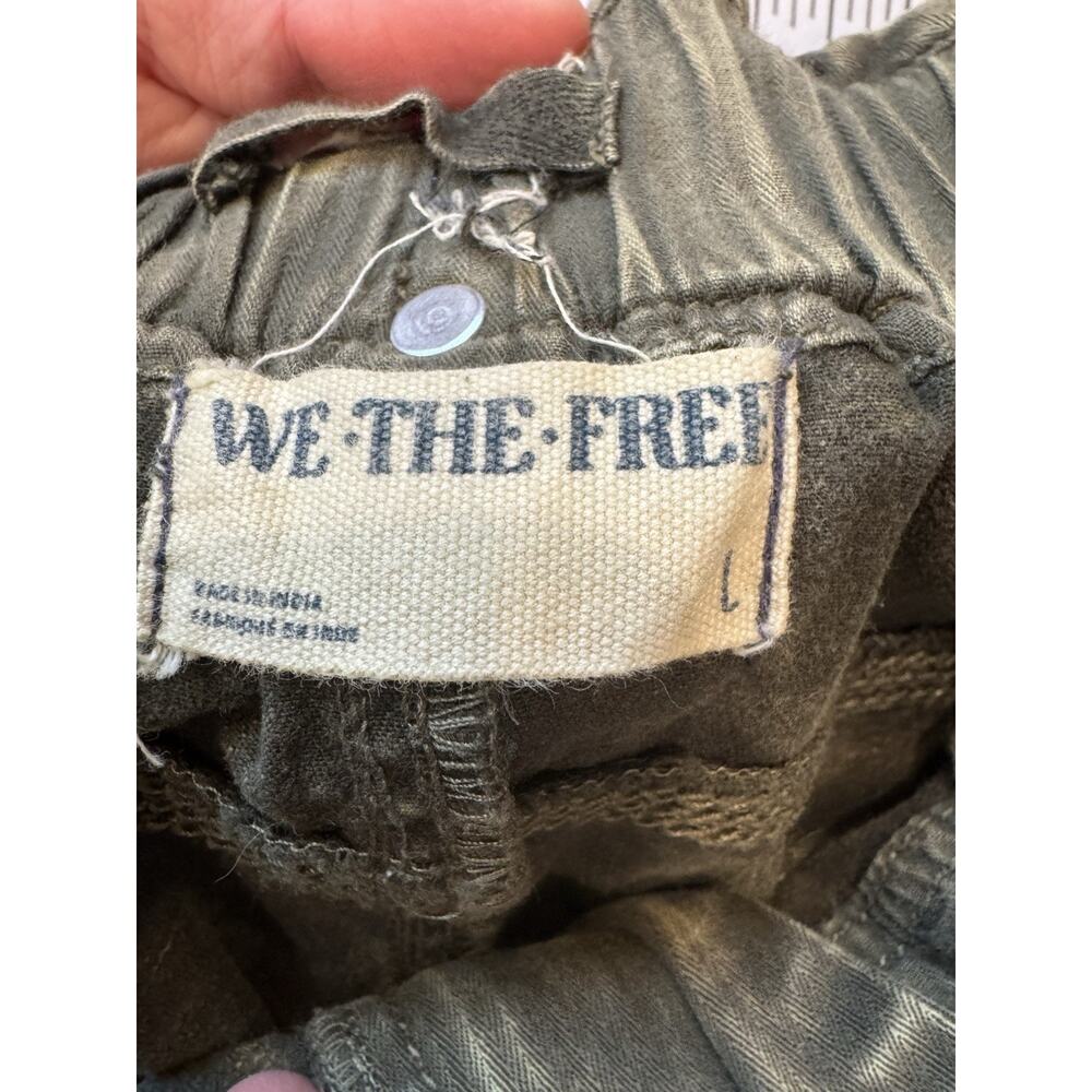 We The Free People Can’t Compare Slouch Pants Large Army Green Cargo - Picture 8 of 11